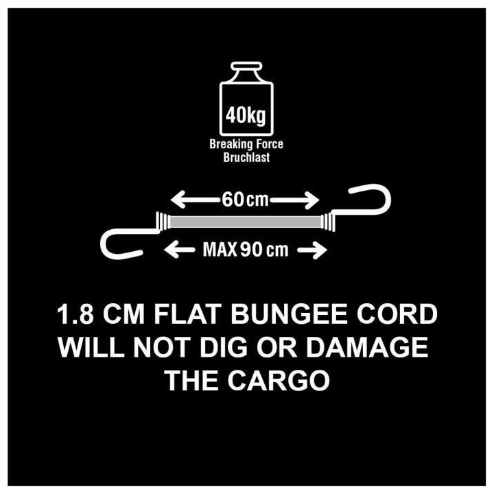 MASTER LOCK Tendeur plat 60 cm - Rouge - Crochet inversé double fil -