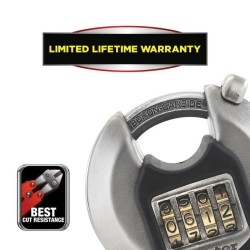 Master Lock Cadenas Disque Excell Acier inox 70 mm M40EURDNUM