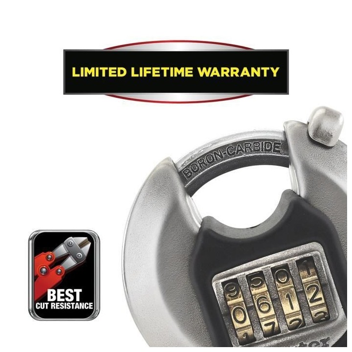 Master Lock Cadenas Disque Excell Acier inox 70 mm M40EURDNUM