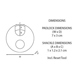 Master Lock Cadenas Disque Excell Acier inox 70 mm M40EURDNUM