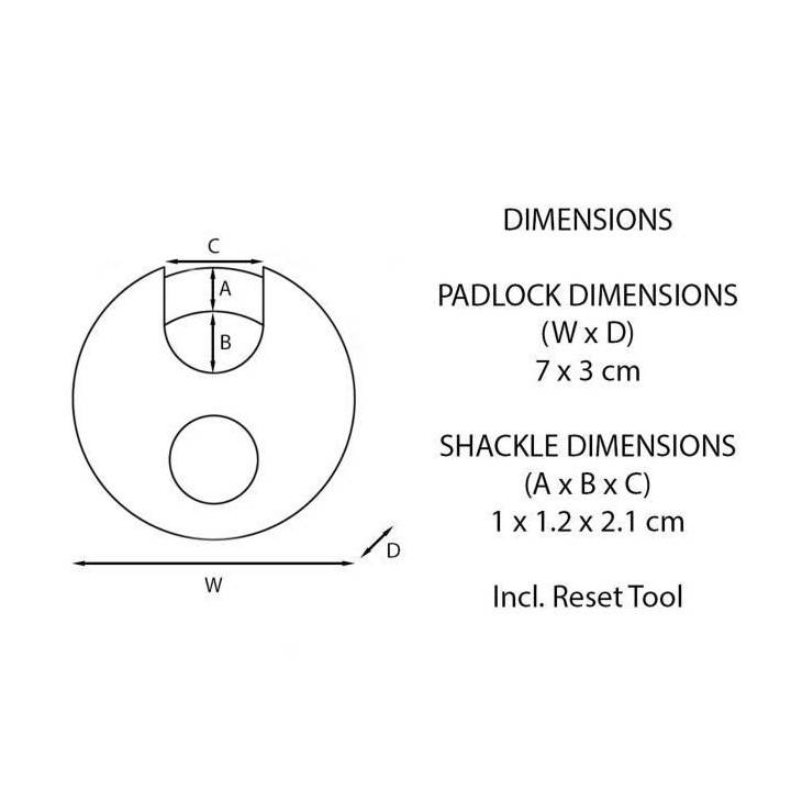 Master Lock Cadenas Disque Excell Acier inox 70 mm M40EURDNUM