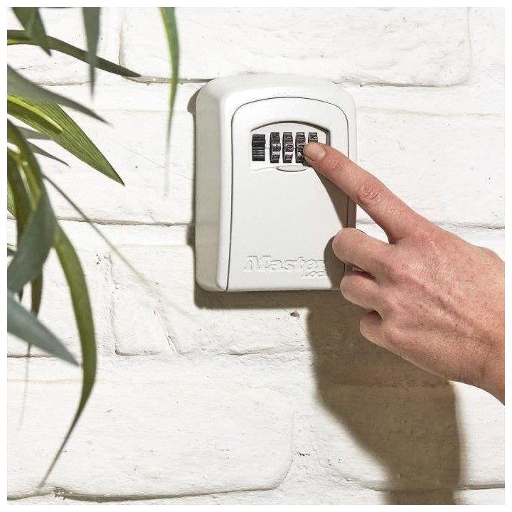 MASTER LOCK Boite a clés sécurisée - Format M - Blanc - Coffre a cl