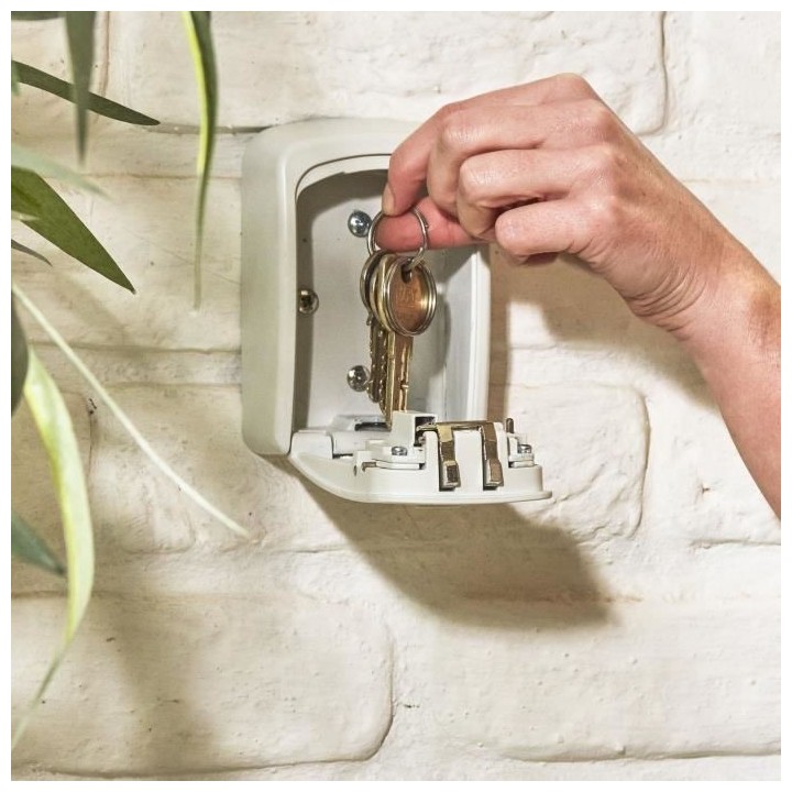 MASTER LOCK Boite a clés sécurisée - Format M - Blanc - Coffre a cl