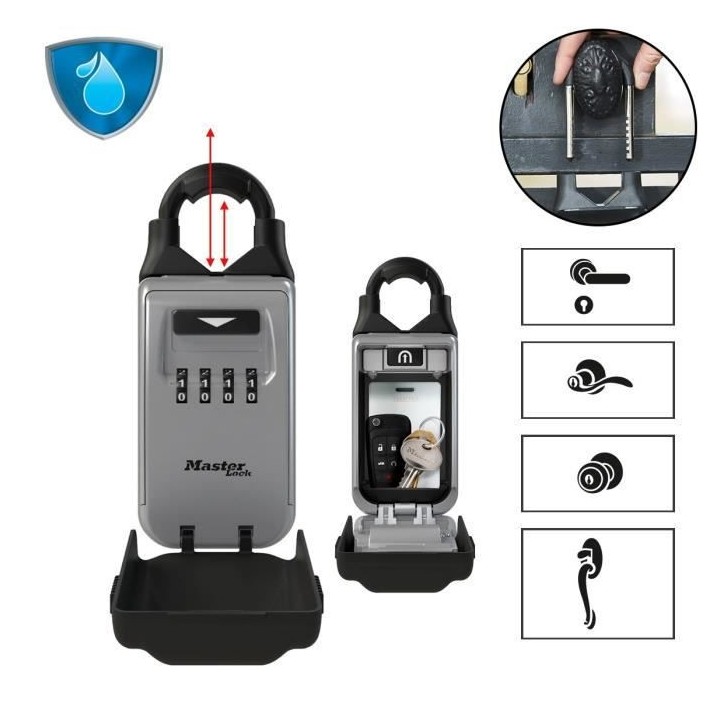 Master Lock 5420EURD Boîte a clé a anse rétractable