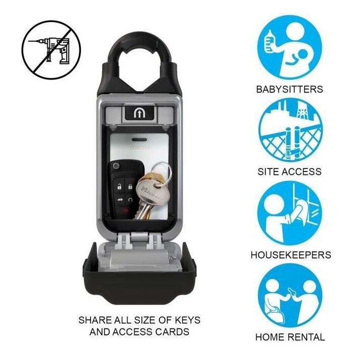 Master Lock 5420EURD Boîte a clé a anse rétractable