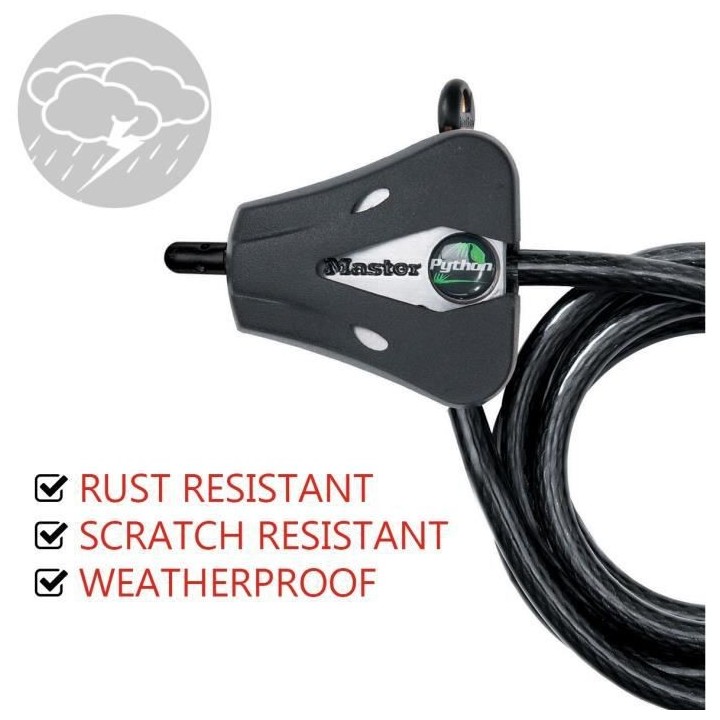 MASTER LOCK Câble antivol ajustable 1,80Mx?8mm - Pour clôture, porta