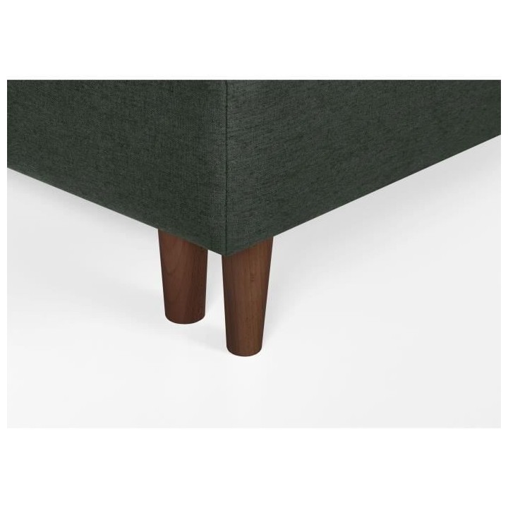 Banquette convertible 3 places MASSA - Tissu vert kaki - L 195 x P 86