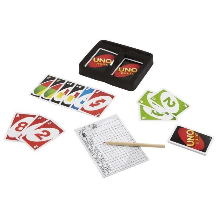 UNO DELUXE Jeu de cartes - 2 a 10 joueurs - 7 ans et +