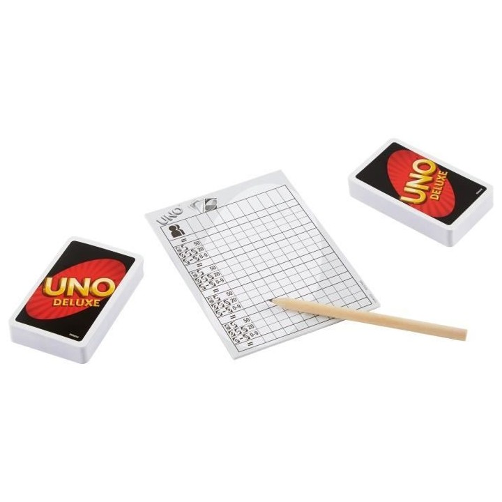 UNO DELUXE Jeu de cartes - 2 a 10 joueurs - 7 ans et +