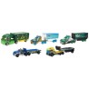 HOT WHEELS Camion Transporteur Track Stars 15 cm (modele aléatoire) Remorques Interchangeables pouvant contenir un véhicule 1: