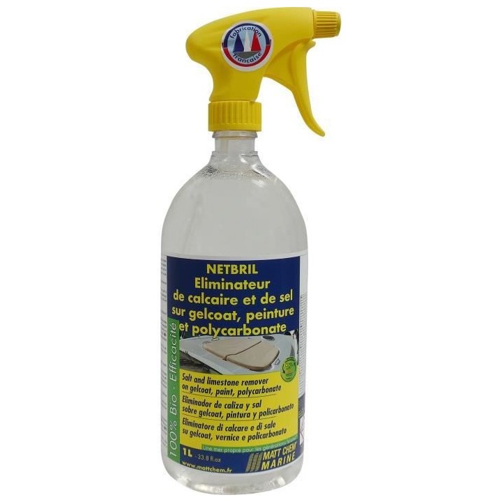 MATT CHEM MARINE Eliminateur de calcaire et de sel Netbril - Gelcoat e