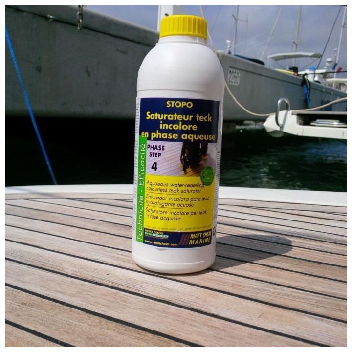 MATT CHEM Saturateur Teck Incolore en Phase Aqueuse Stopo 1L