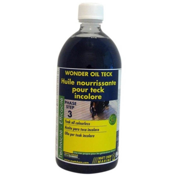 MATT CHEM Huile pour Teck Incolore Wonder Oil Teck 1L