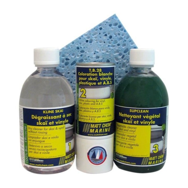 MATT CHEM Kit de Rénovation et Coloration pour Skai et Vinyle