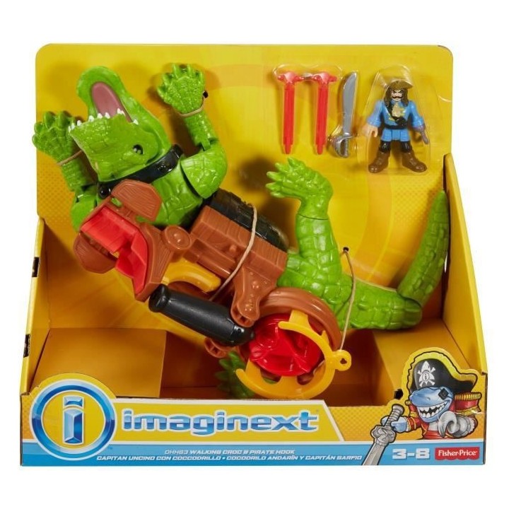 FISHER-PRICE Imaginext Crocodile et Capitaine Crochet - 3 ans et +