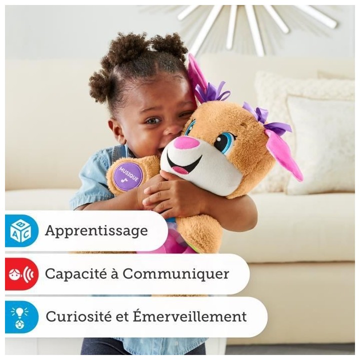 Fisher-Price - Nouveau SIS interactif - Peluche interactive - 6 mois e