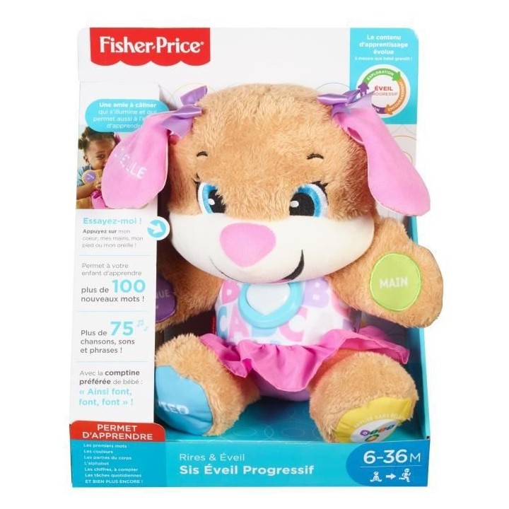 Fisher-Price - Nouveau SIS interactif - Peluche interactive - 6 mois e