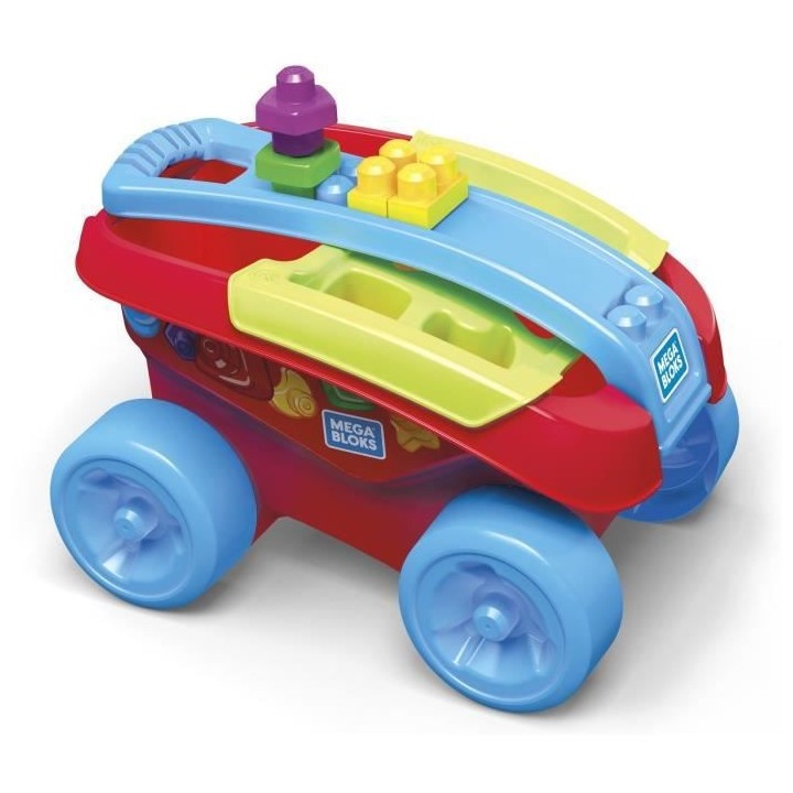 MEGA BLOKS Mon Wagon Trieur de Formes - 25 blocs - 12 mois et +