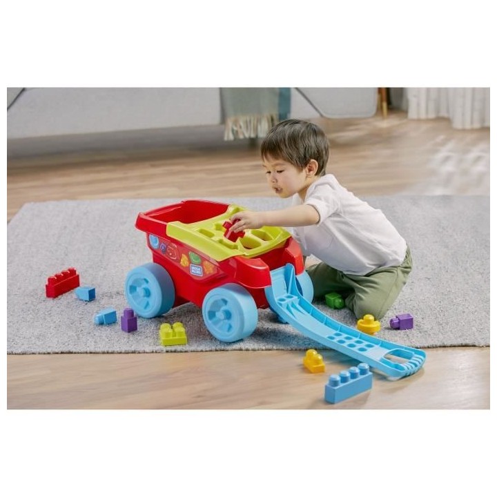 MEGA BLOKS Mon Wagon Trieur de Formes - 25 blocs - 12 mois et +