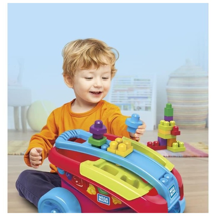 MEGA BLOKS Mon Wagon Trieur de Formes - 25 blocs - 12 mois et +