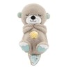 Fisher-Price - Ma Loutre Câlins Bonne Nuit - Jouet d'Eveil - Peluche Apaisante pour Bébé - Lumiere et Musique - Des la naissa