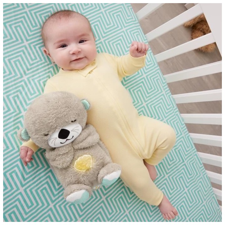 Fisher-Price - Ma Loutre Câlins Bonne Nuit - Jouet d'Eveil - Peluche