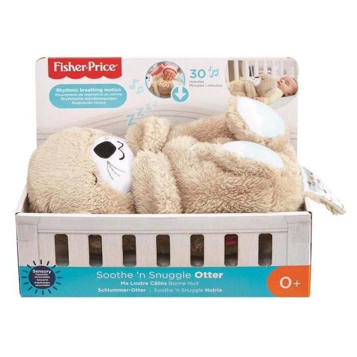 Fisher-Price - Ma Loutre Câlins Bonne Nuit - Jouet d'Eveil - Peluche