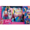 Barbie - Dreamtopia Barbie et sa Licorne Lumieres Magiques - 32 cm - Poupée Mannequin - Des 3 ans