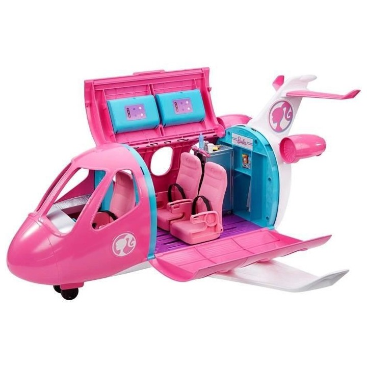 BARBIE L'Avion de Reve avec mobilier, rangements et accessoires - 58 c