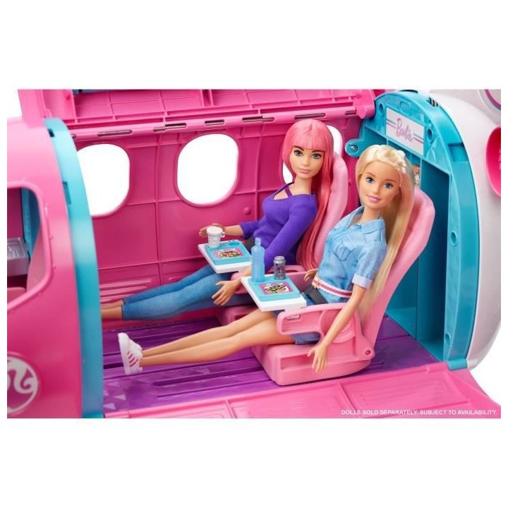 BARBIE L'Avion de Reve avec mobilier, rangements et accessoires - 58 c
