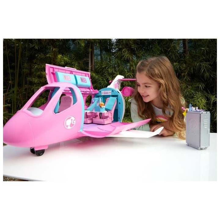 BARBIE L'Avion de Reve avec mobilier, rangements et accessoires - 58 c