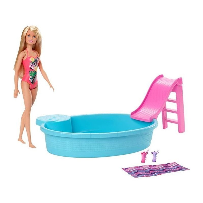 BARBIE Mobilier Barbie et sa Piscine