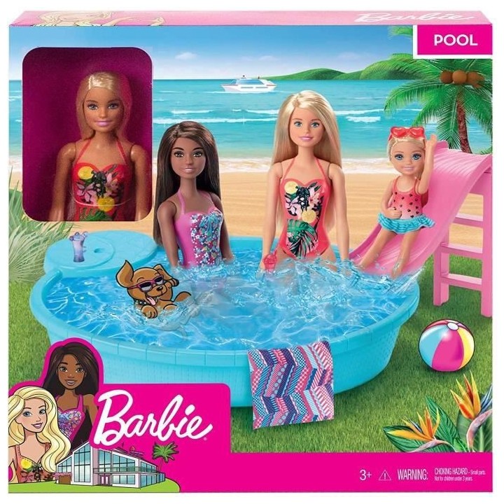 BARBIE Mobilier Barbie et sa Piscine