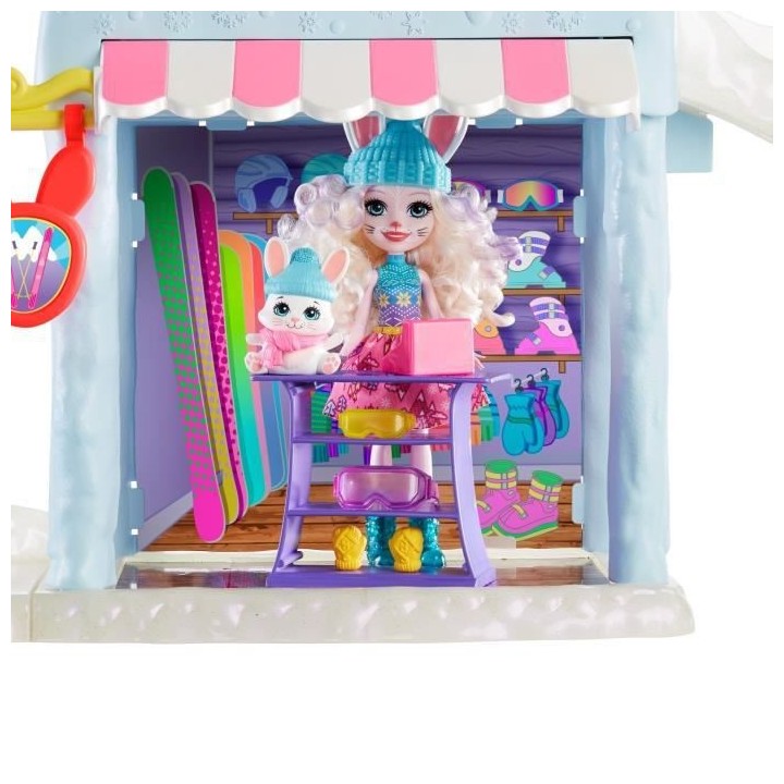 ENCHANTIMALS Vallée Enneigée Coffret Chalet des Neiges de Bevy Lapin