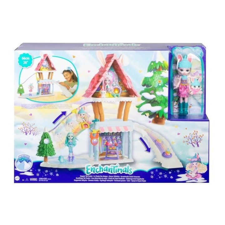 ENCHANTIMALS Vallée Enneigée Coffret Chalet des Neiges de Bevy Lapin