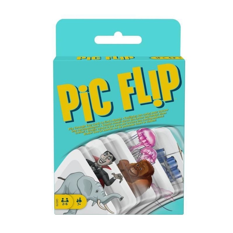 PIC FLIP Jeu d'association et de rapidité - Cartes imagées - 2 a 6 joueurs - 7 ans et +