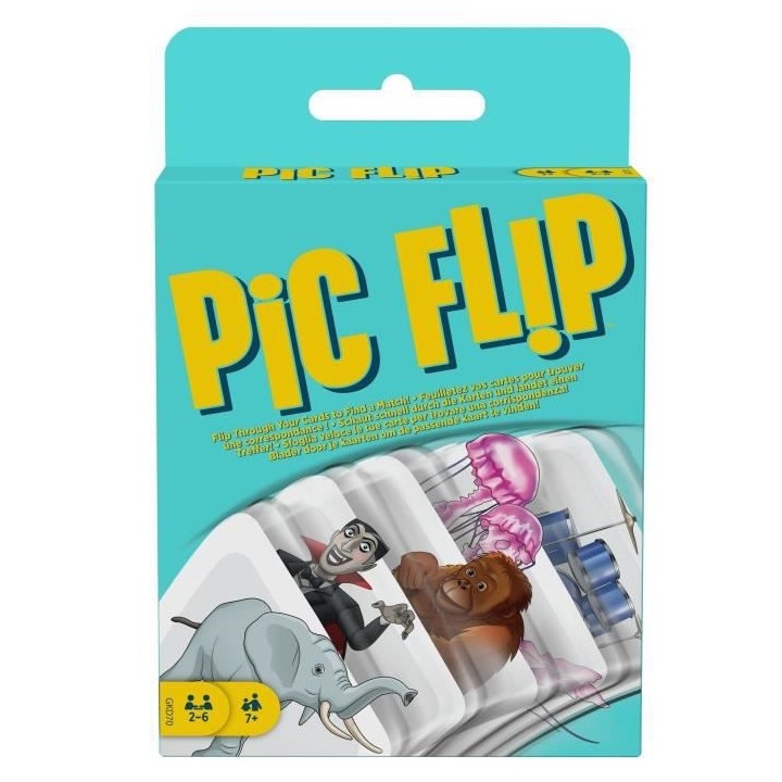 PIC FLIP Jeu d'association et de rapidité - Cartes imagées - 2 a 6 j