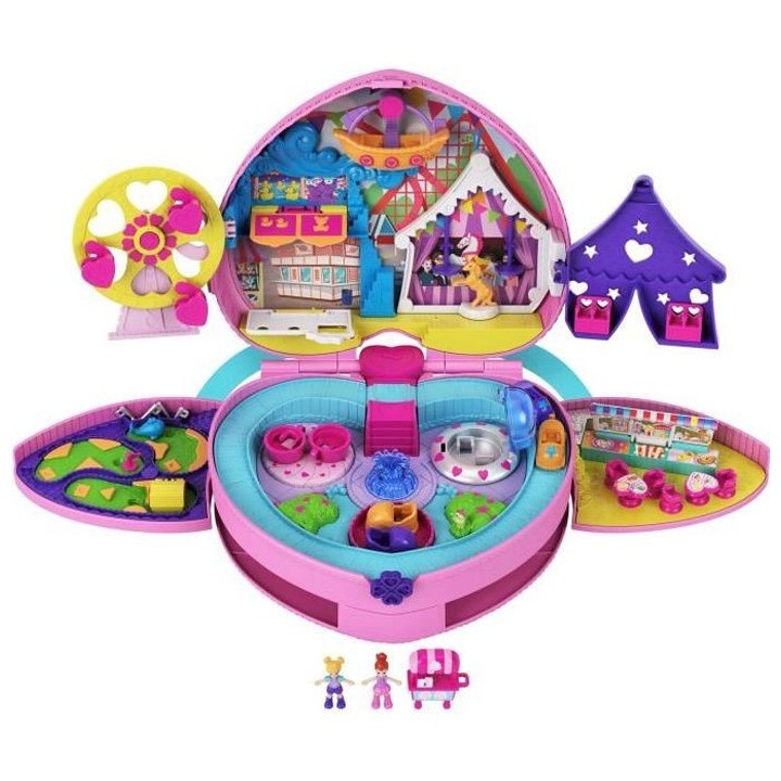 POLLY POCKET Pollyville Coffret Fete Foraine Transportable - 4 espaces