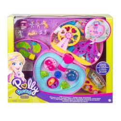 POLLY POCKET Pollyville Coffret Fete Foraine Transportable - 4 espaces de jeu et de nombreux accessoires