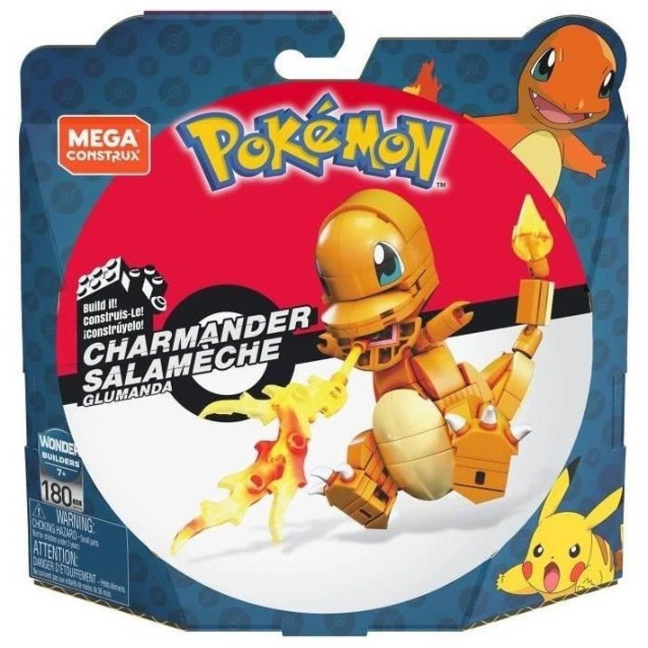 MEGA CONSTRUX Pokémon Salameche a construire - 180 pieces