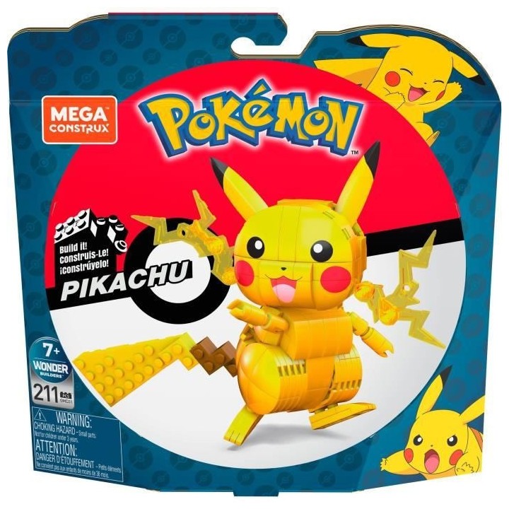MEGA CONSTRUX Pokémon Pikachu a construire 10 cm - 6 ans et +