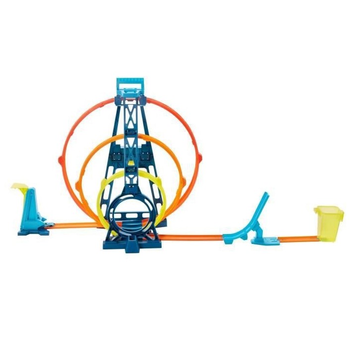 HOT WHEELS Track Builder Triple Looping Modulable Cascades Extremes -