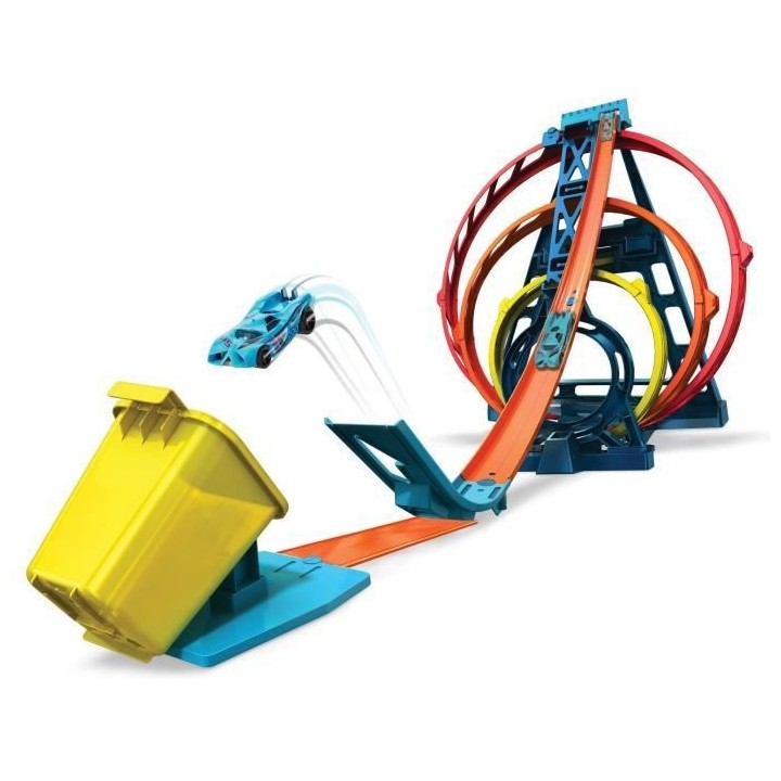 HOT WHEELS Track Builder Triple Looping Modulable Cascades Extremes -