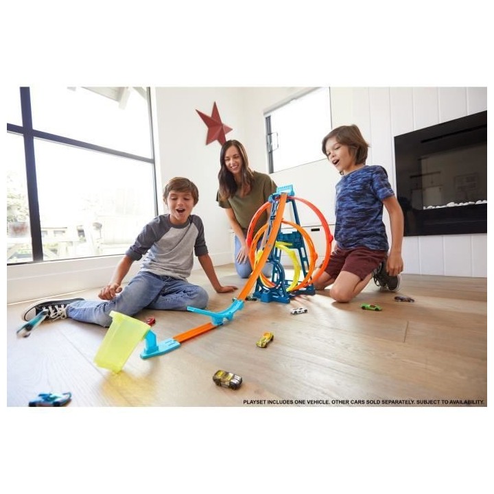 HOT WHEELS Track Builder Triple Looping Modulable Cascades Extremes -