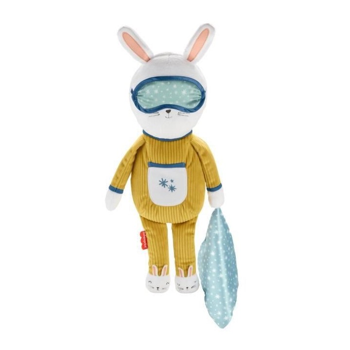 FISHER-PRICE Lapinou Compagnon Dodo - Peluche lapin avec musique et ve