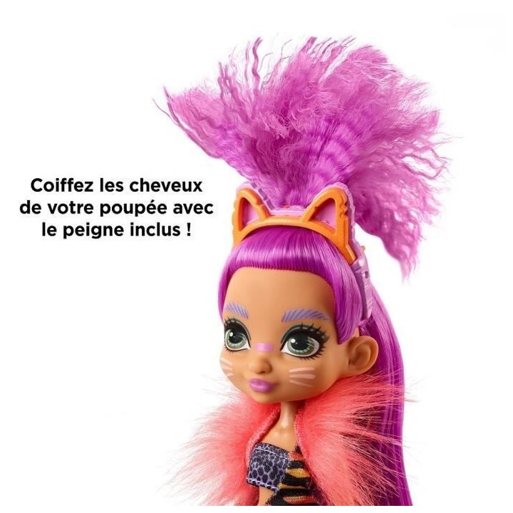 CAVE CLUB Poupée Roaralai 20 cm avec accessoires et son animal de com