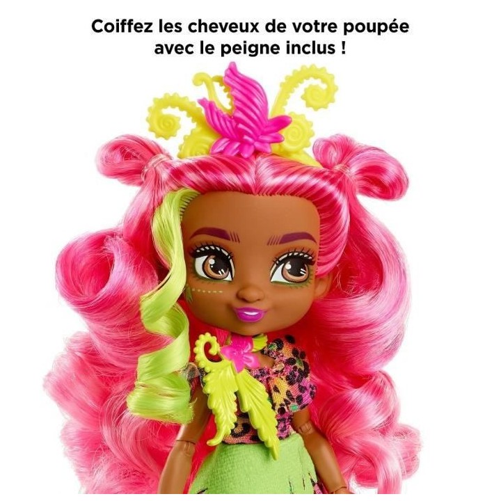 CAVE CLUB Poupée Fernessa 20 cm avec accessoires et son dinosaure de