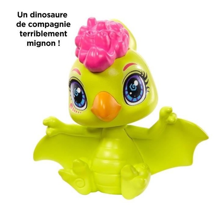 CAVE CLUB Poupée Fernessa 20 cm avec accessoires et son dinosaure de