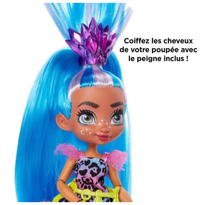 CAVE CLUB Poupée Tella 20 cm avec accessoires et son animal de compag