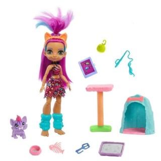 CAVE CLUB Coffret Histoire des Cavernes Poupée Roaralai 20 cm avec so